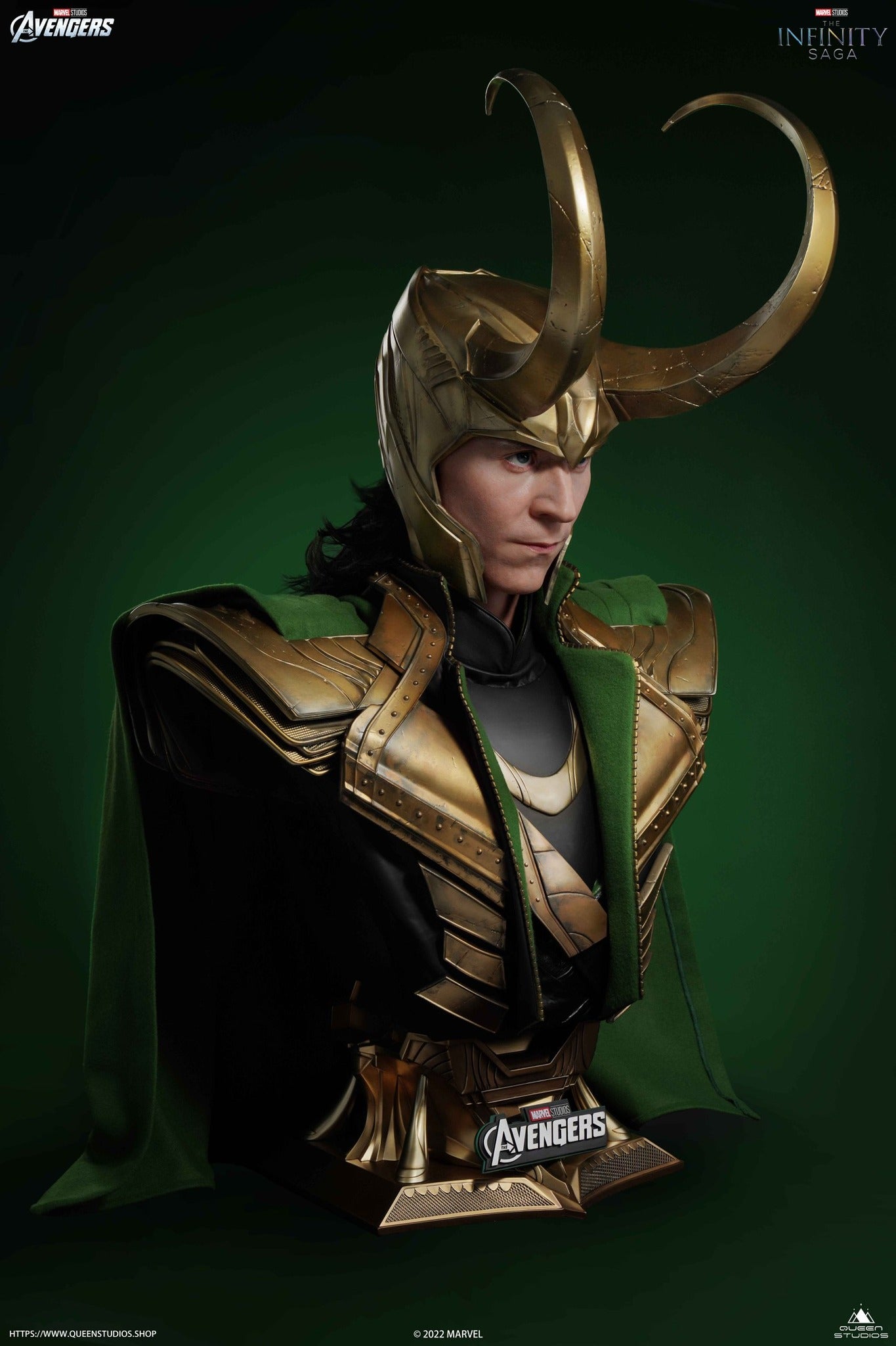 Queen Studios Life Size The Avengers Loki Bust 2.0