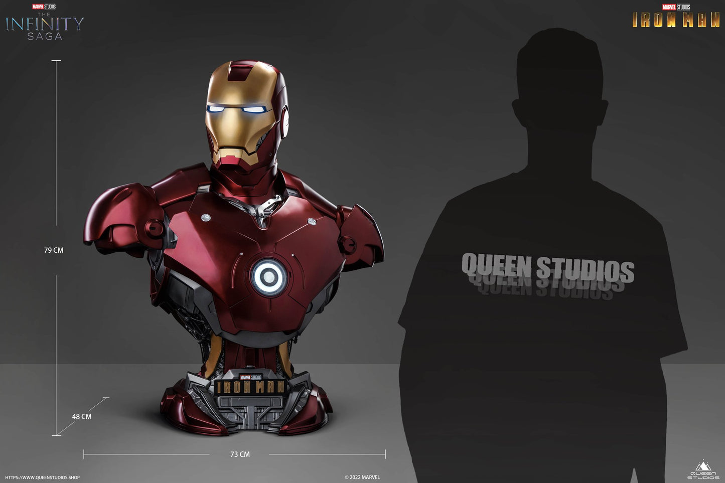 Queen Studios Life Size Iron Man Mark 3 Bust