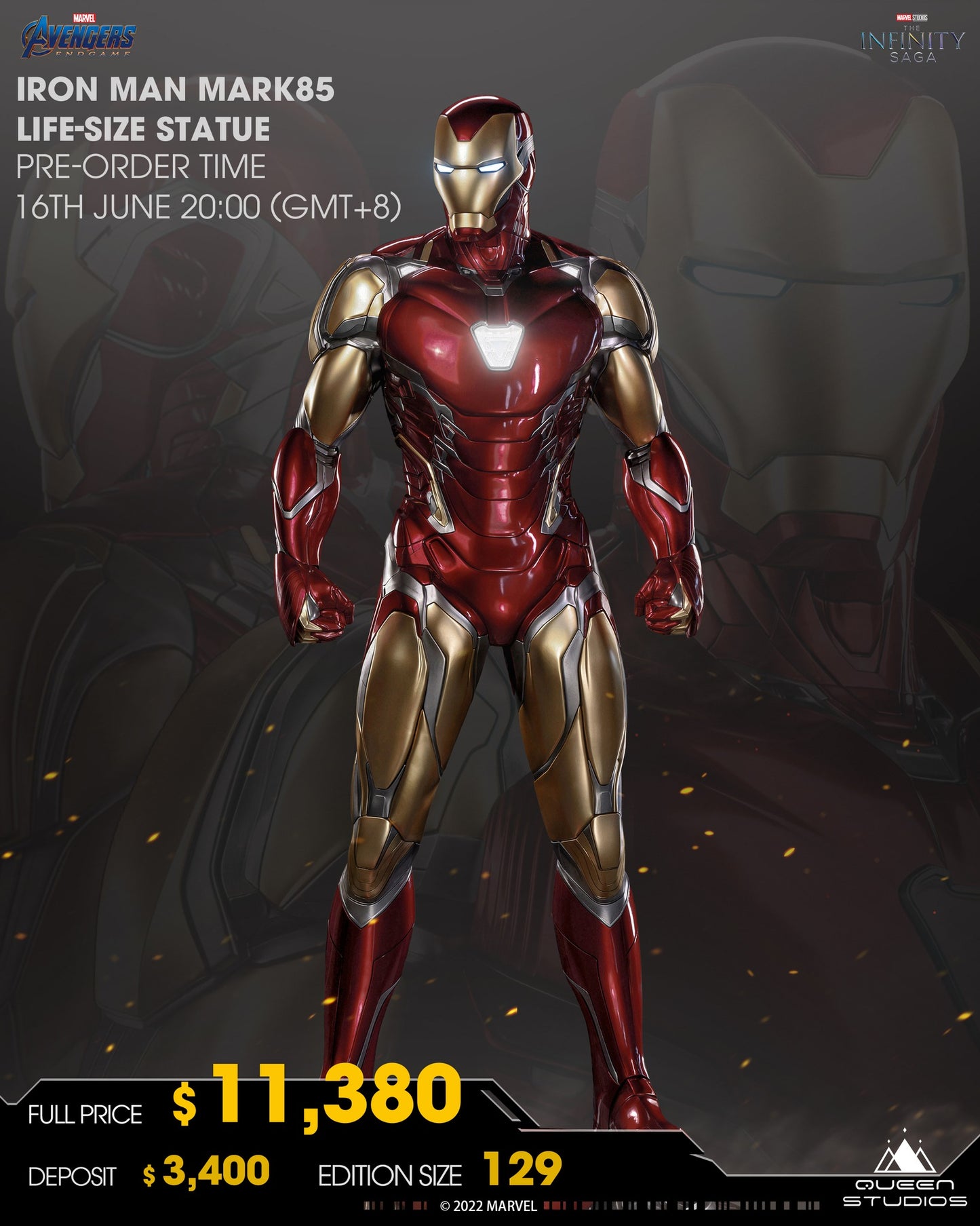 Queen Studios Life Size Iron Man Mark 85 statue