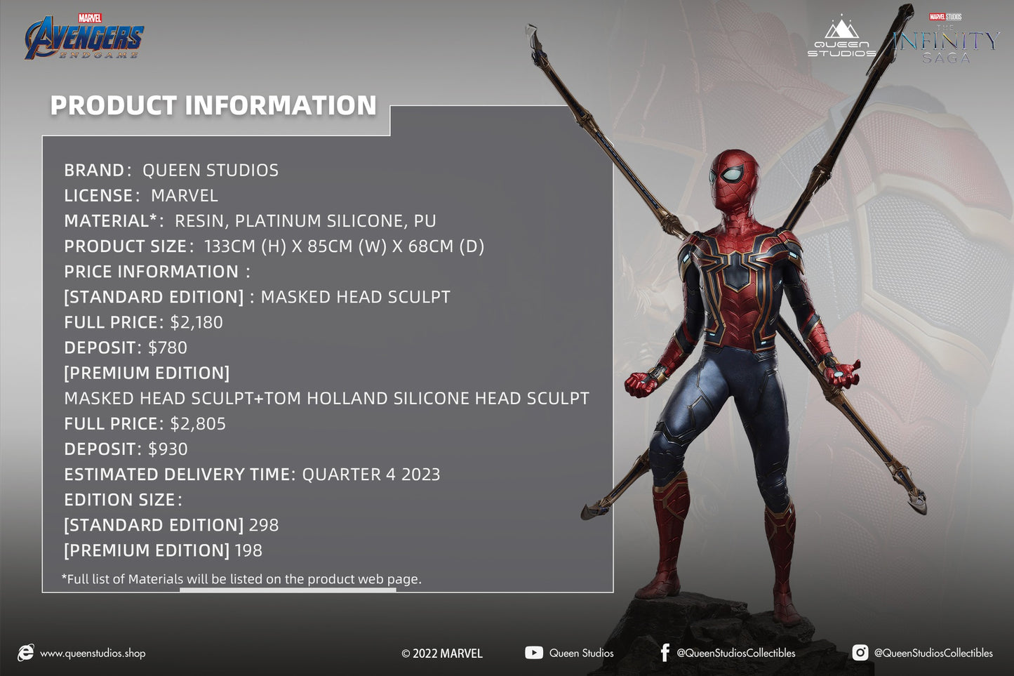 Queen Studios 1/2 Iron Spiderman