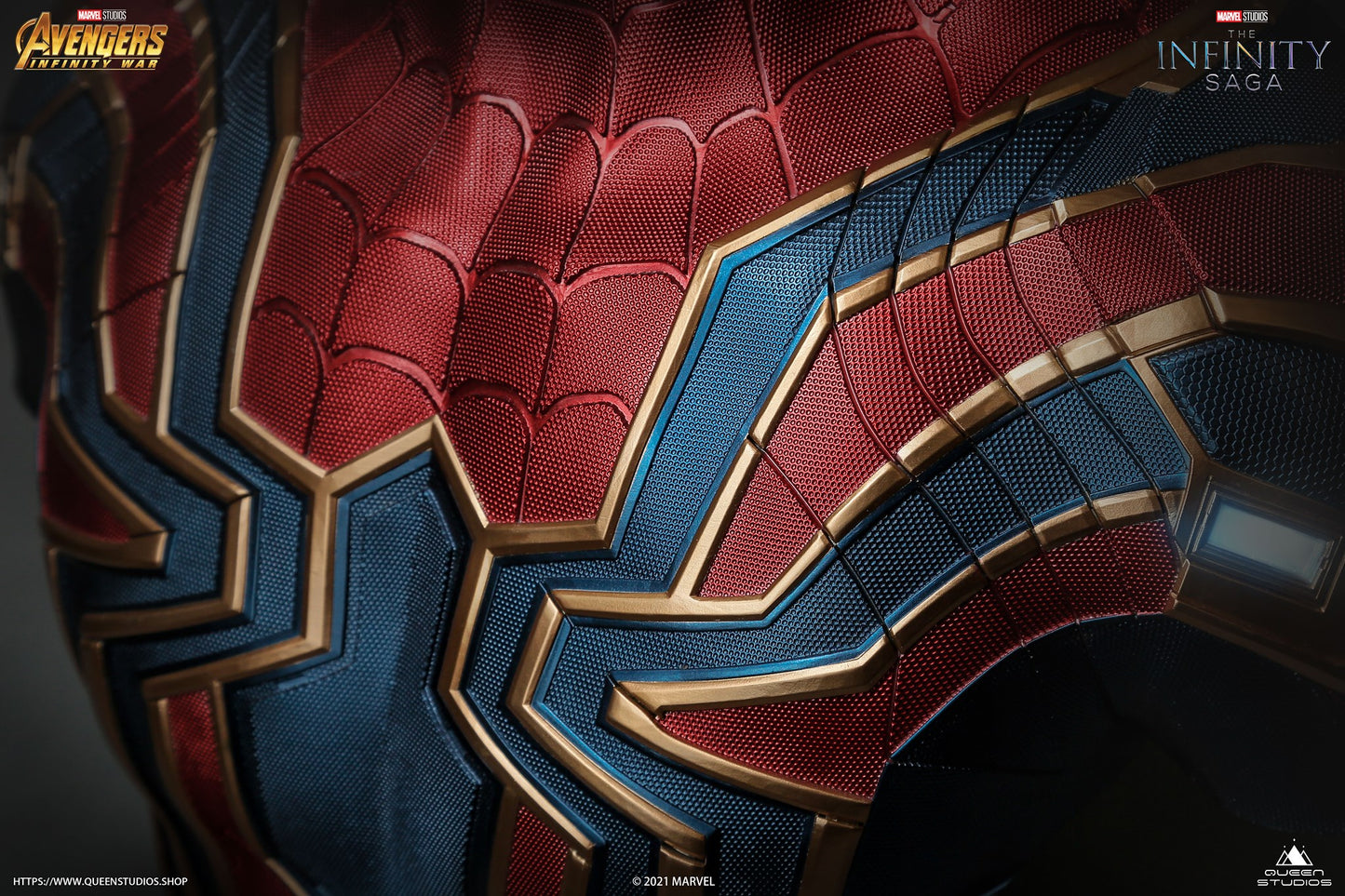 Queen Studios Life Size Iron Spiderman Bust